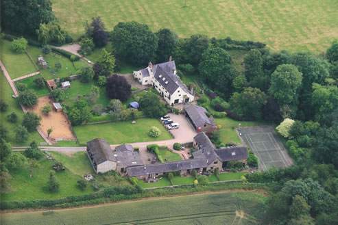 Aerial shot of Oatfield Farm