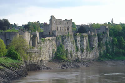 Chepstow castle and the River Wye